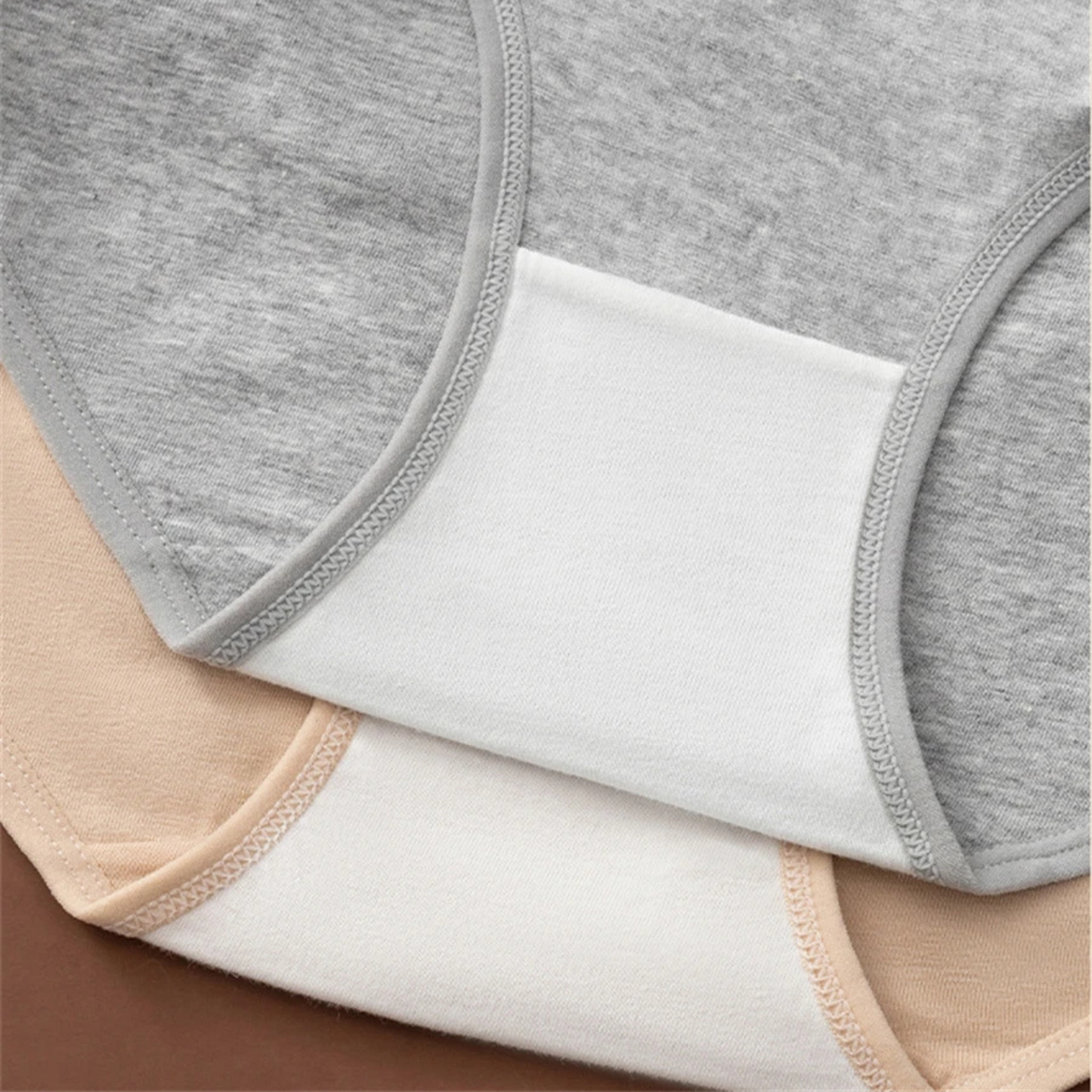 Model shot: Women's high-rise cotton briefs provide a comfortable, supportive fit.