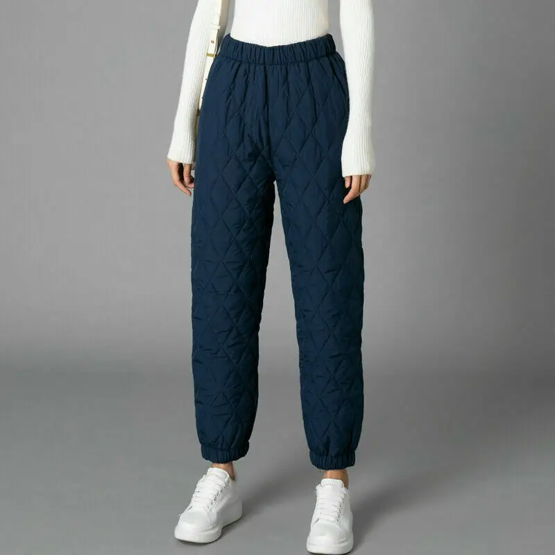 Ultra-comfortable women's high-rise puffer joggers for loungewear & everyday wear.