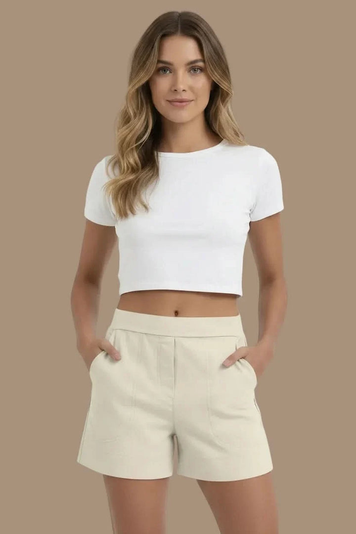 Women's high waist active shorts for outdoor adventures & comfortable leisure. Stylish & versatile design.