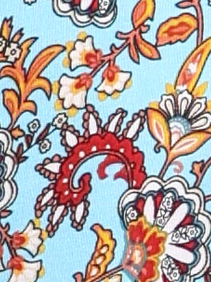 Lightweight flowing printed maxi skirt, high waist, perfect for summer casual or elegant wear.