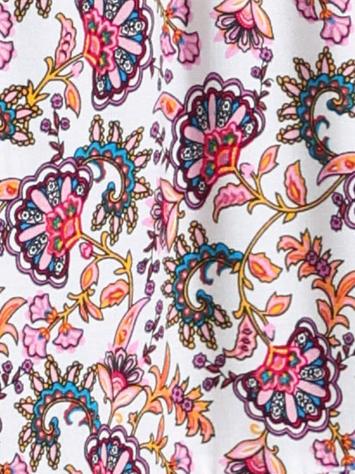 Summer fashion: women's high waist printed maxi skirt, flowing, with a captivating side slit.