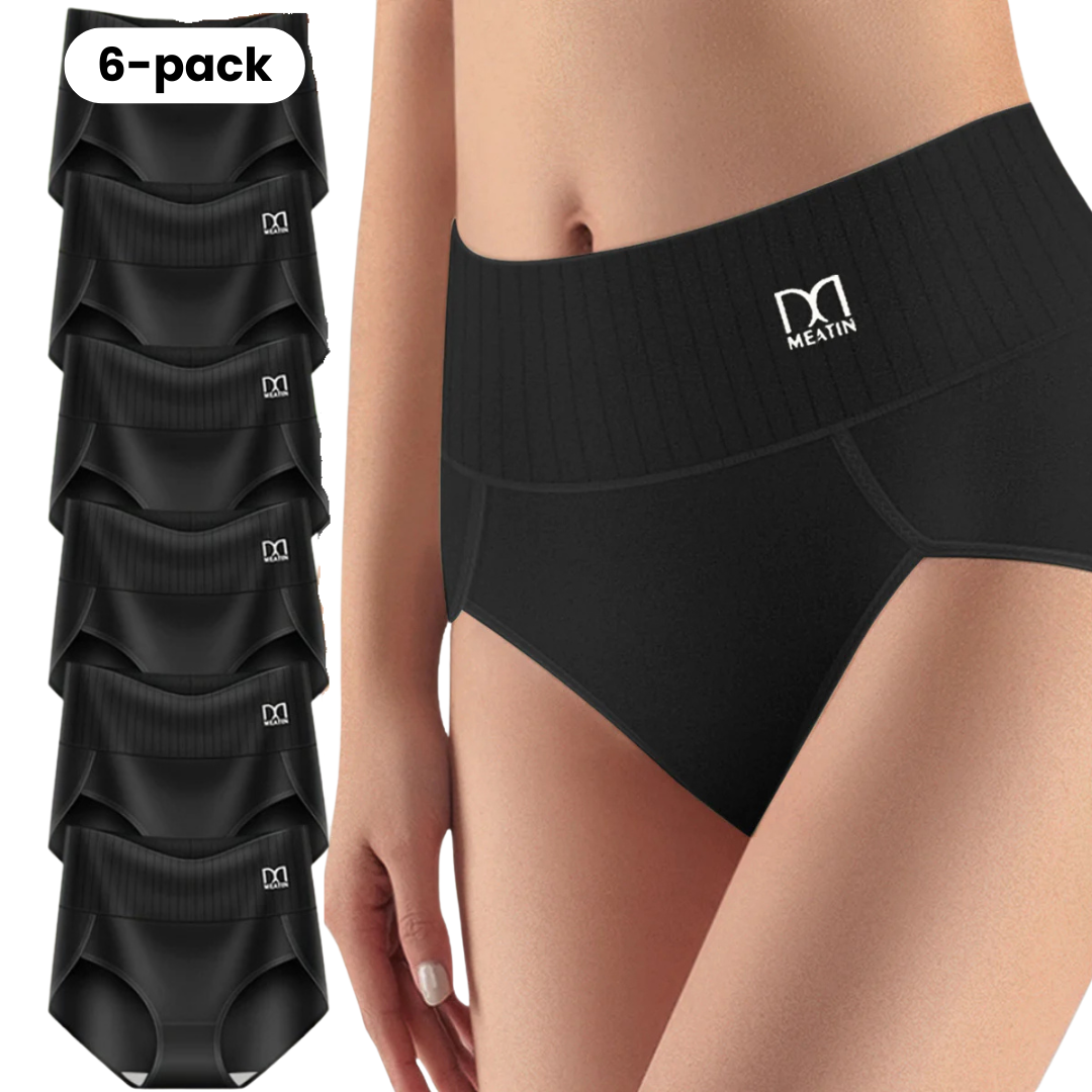Women's high-waist shaping underwear 6-pack for a smooth silhouette & everyday comfort.
