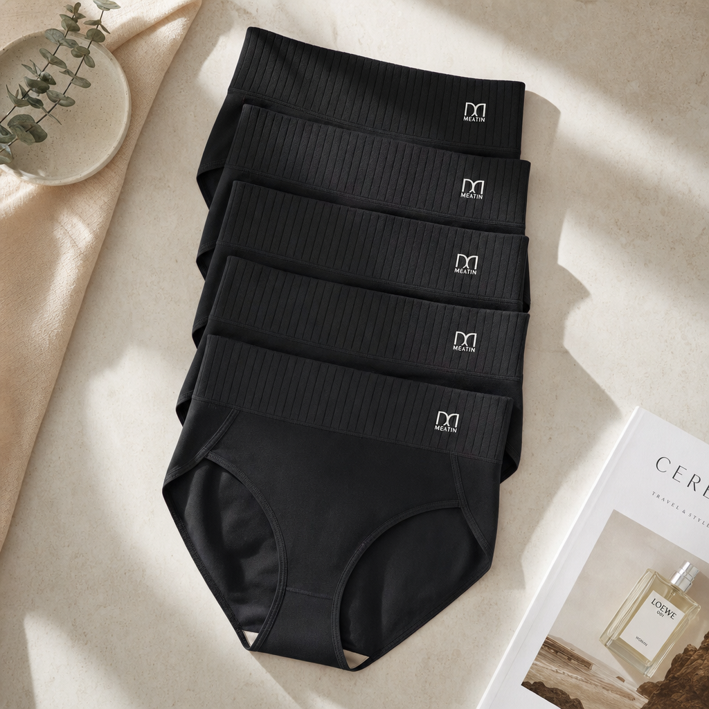 Seamless high-waist shaping undies for women, 6-pack, offering daily support & an invisible fit.