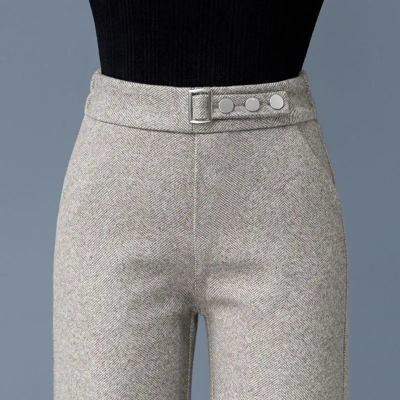 Full-length view of Women's High-Waist Tailored Astoria Pants, perfect for fashion-forward dress pants.