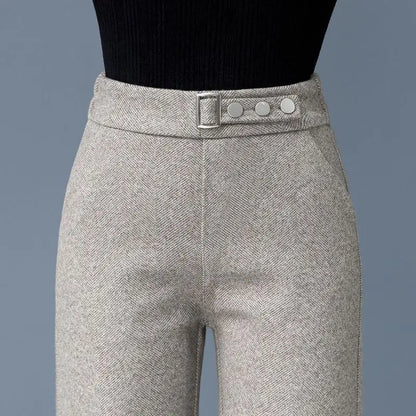 Full-length view of Women's High-Waist Tailored Astoria Pants, perfect for fashion-forward dress pants.