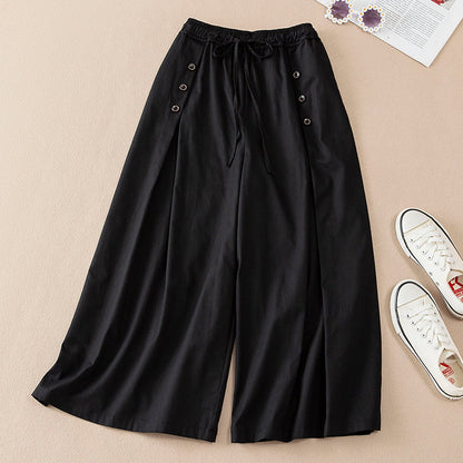 Soft, comfortable women's high-waist wide-leg pants, perfect for a relaxed yet stylish casual look and everyday wear.