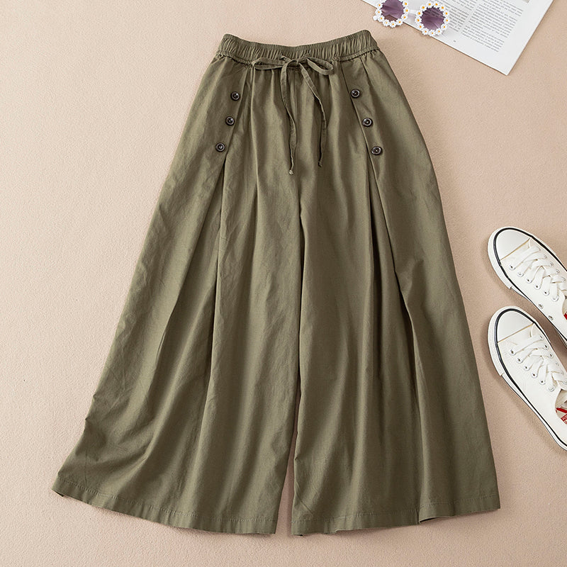 Versatile high-waist wide-leg pants for women, offering a relaxed, flowy fit and effortless style for casual outfits.