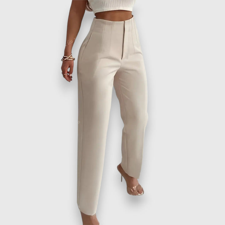 Women's high waisted straight leg dress pants, perfect for professional office wear and business casual.