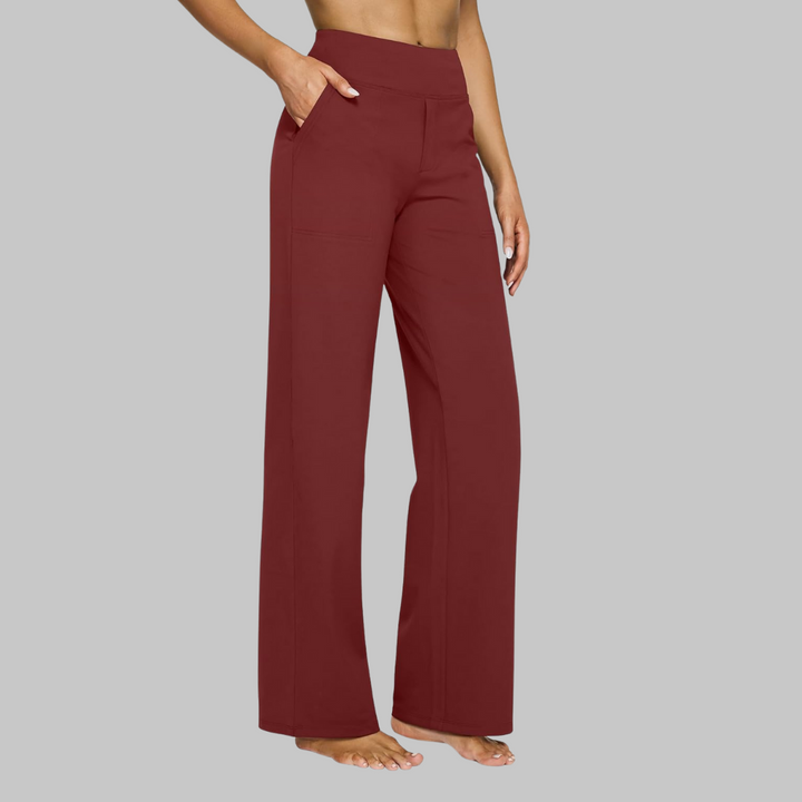 Women's loose fit wide-leg pants, high-waisted, designed for ultimate comfort and everyday fashion.