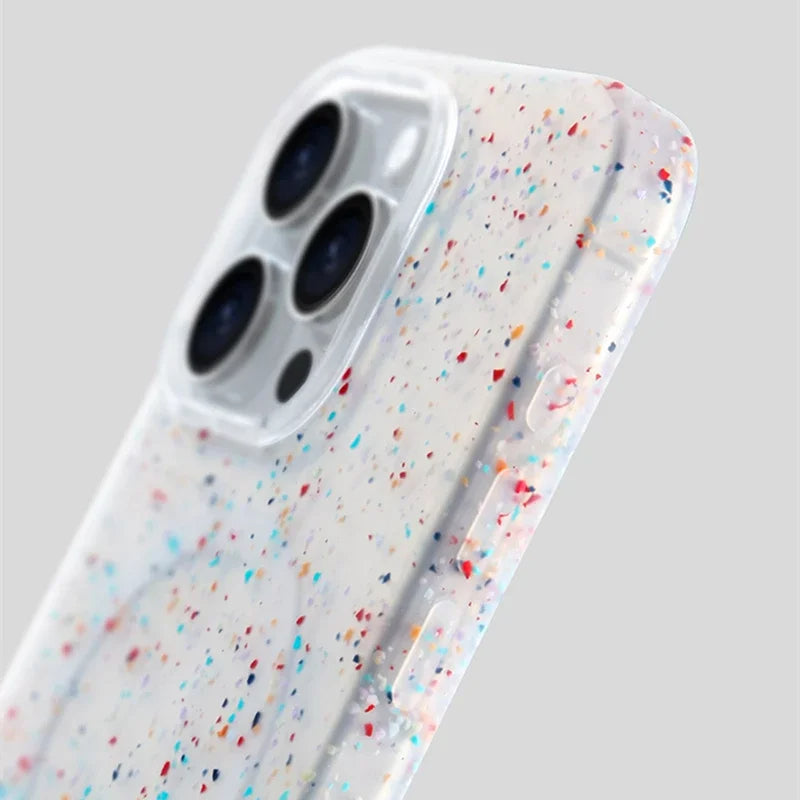 Slim silicone InkSplash iPhone case for women, shockproof protection with MagSafe and an artistic design.