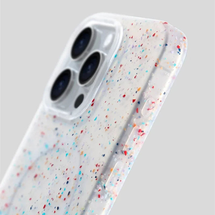 Slim silicone InkSplash iPhone case for women, shockproof protection with MagSafe and an artistic design.
