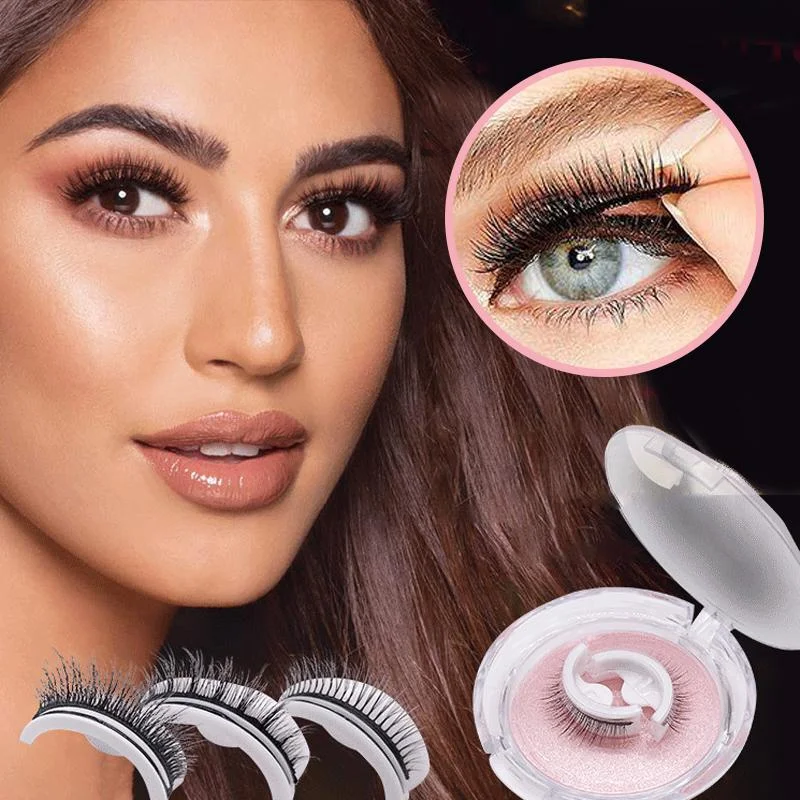 Women's Instant Glam reusable self-adhesive eyelashes for quick, beautiful natural look without glue.