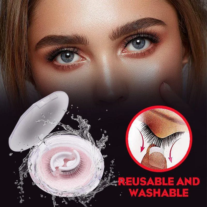 Reusable synthetic self-adhesive eyelashes for women. Achieve instant glam and a natural beauty look easily.