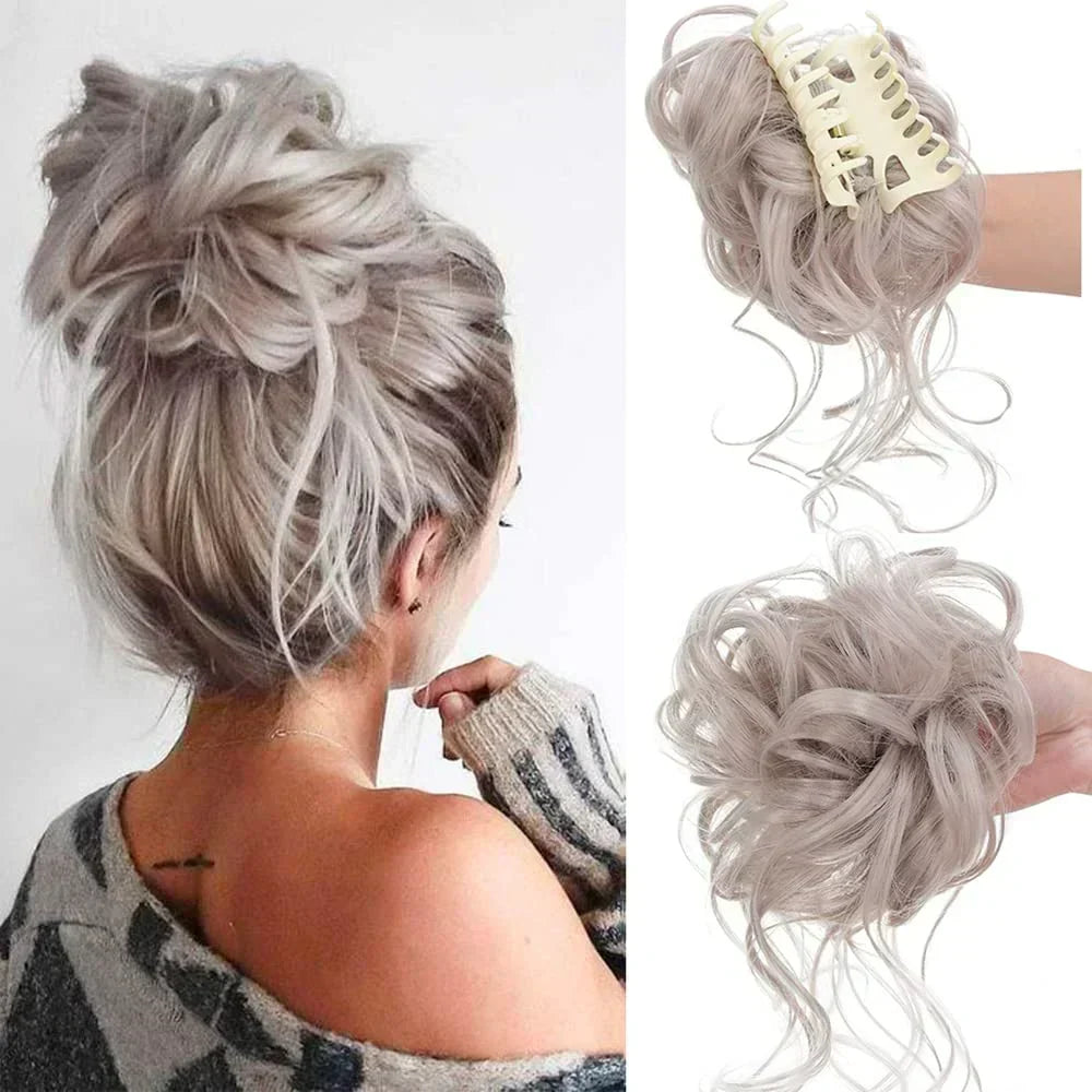 Women's hair accessory: instant volume messy curly bun hair clip for a natural look.