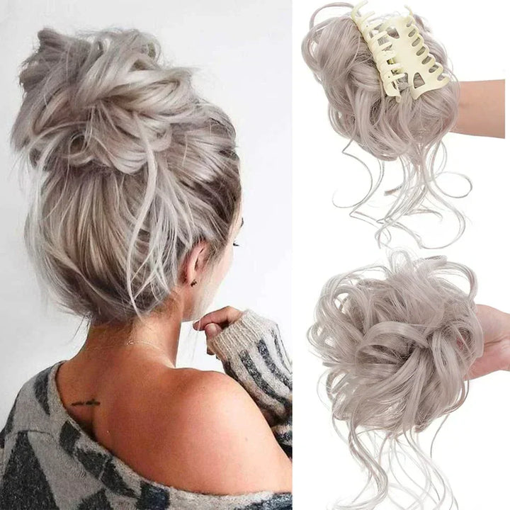 Women's hair accessory: instant volume messy curly bun hair clip for a natural look.