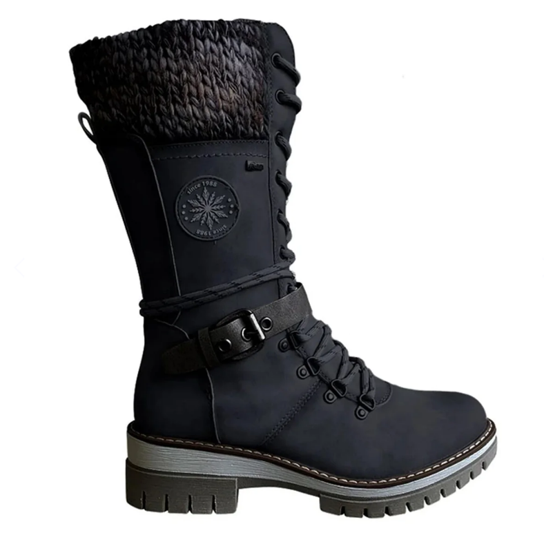 Comfortable women's warm boots with a sturdy non-slip sole, perfect for winter adventures.