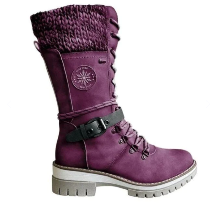 Durable women's winter footwear, non-slip and warm, great for snowy outdoor activities.