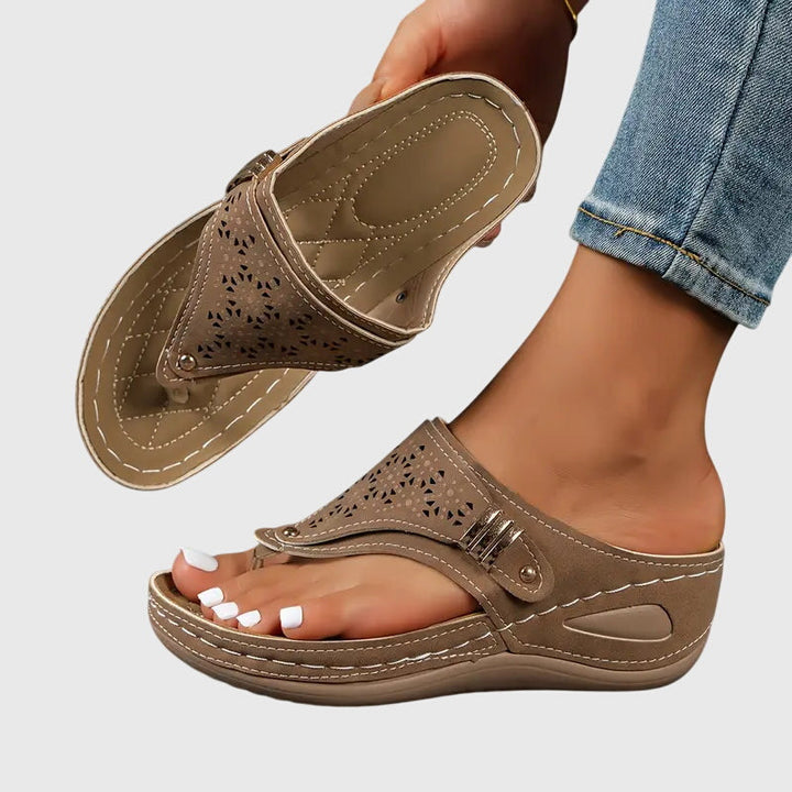 Women's Kaylie orthopedic wedge sandals, offering all-day comfort, arch support for foot pain relief.