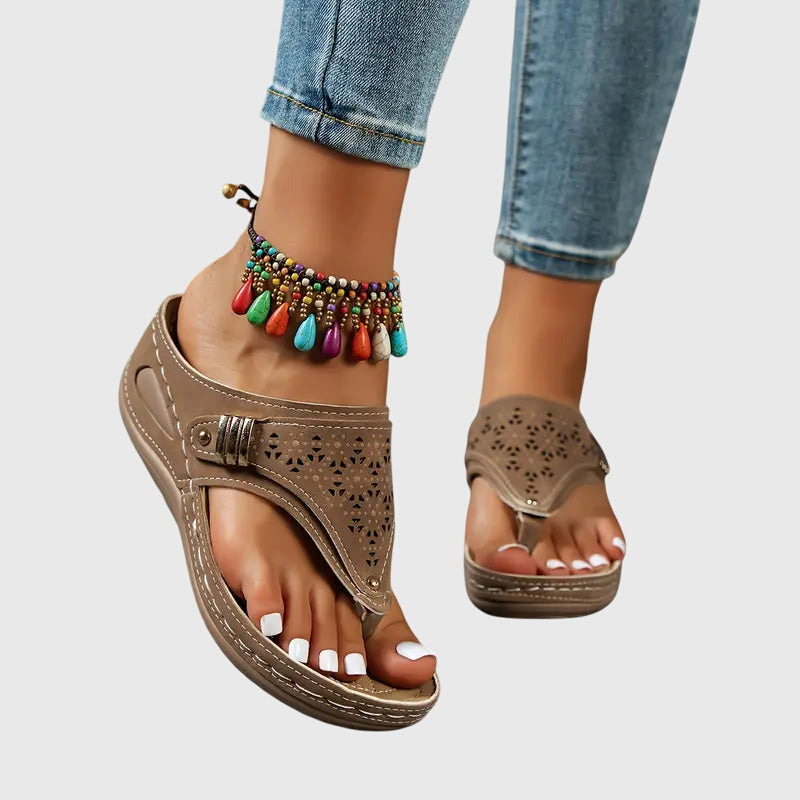 Kaylie women's orthopedic wedge sandals for all-day comfort, ideal summer footwear with arch support.