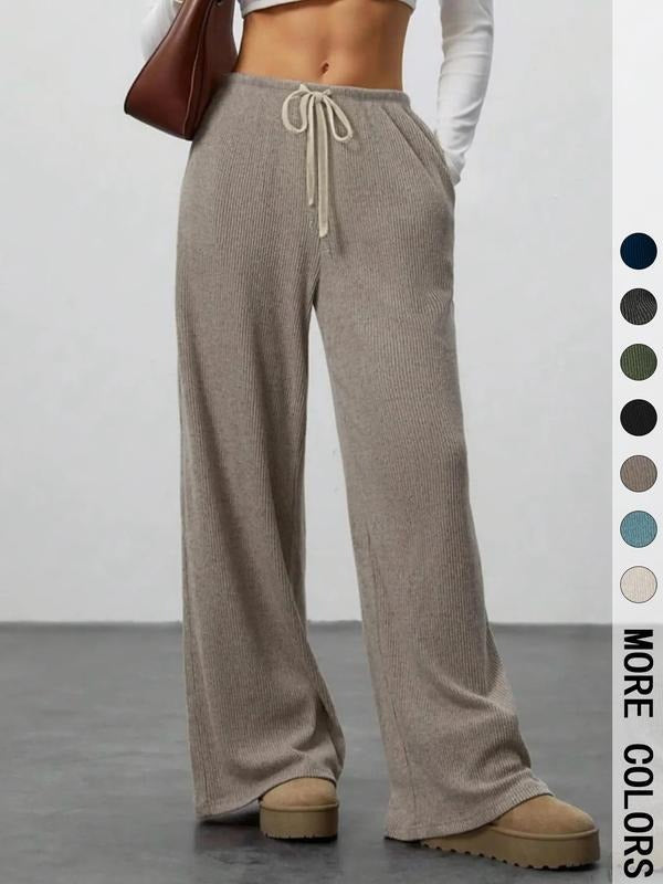 Women's Khaki Effortless Lounge Pants with drawstring waist for ultimate comfort & relaxed everyday style.