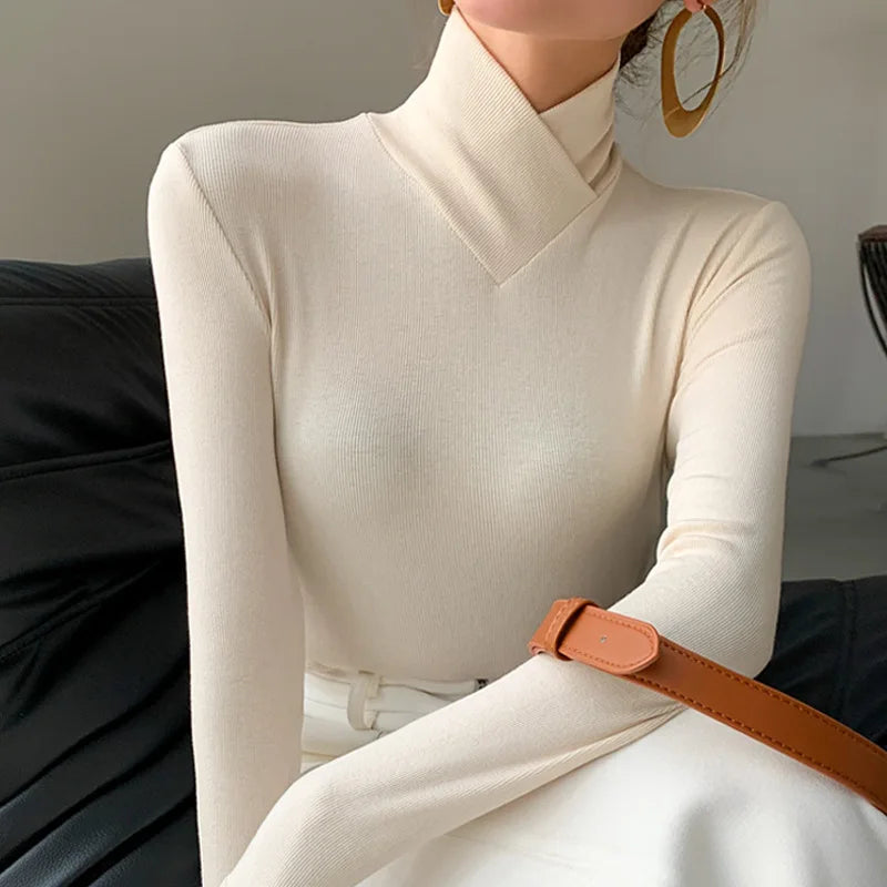 Klara Crossover Knit Top for women, offering a flattering fit & all-day comfort for casual chic.