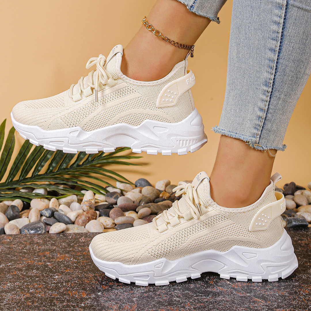 Women's lace-up orthopedic sneakers for all-day comfort & foot support.