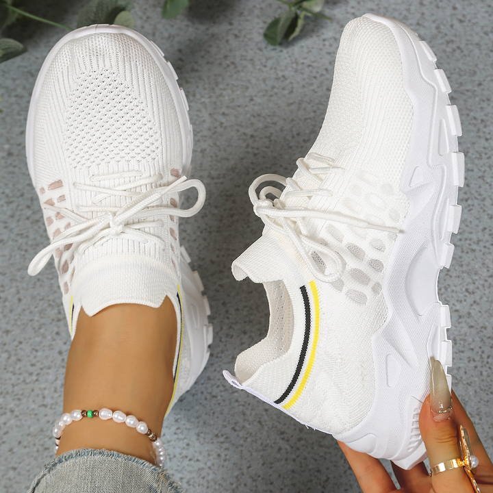 Cushioned women's lace-up orthopedic sneakers for ultimate foot comfort & everyday support.