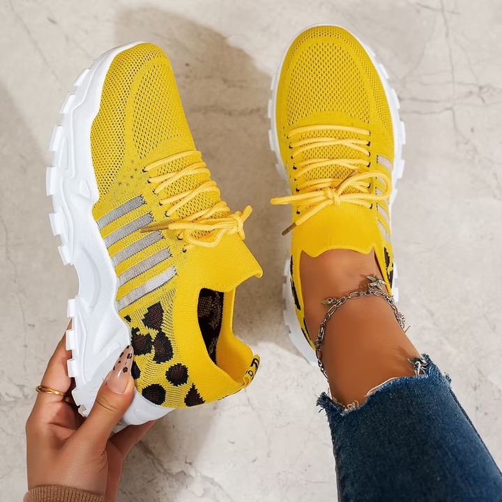 Women's comfortable lace-up orthopedic sneakers, designed for daily wear & foot health support.