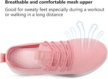 Modern women's lightweight running shoes, sleek design for athletic performance & casual style.
