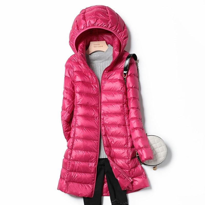 Cozy & stylish women's hooded jacket, lightweight and insulated. Ideal warm outerwear for fall & winter.