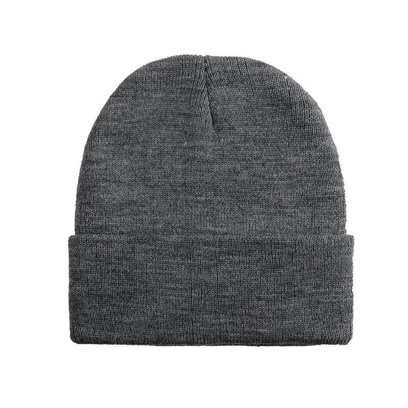Casual women's knit beanie, soft acrylic material for lightweight everyday style.