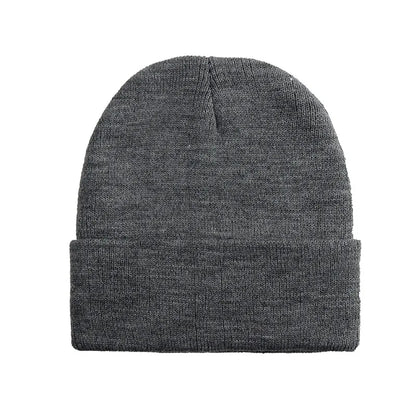Casual women's knit beanie, soft acrylic material for lightweight everyday style.