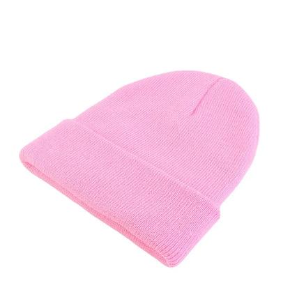 Soft knit acrylic beanie for women, perfect casual everyday accessory.