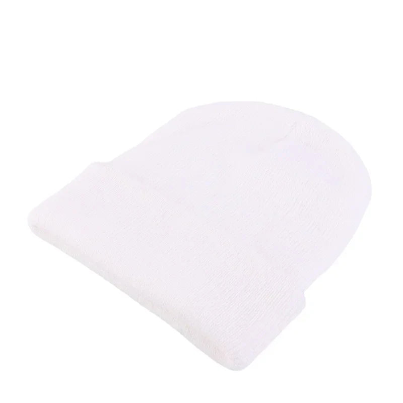 Casual women's knit beanie, soft comfort acrylic hat for versatile wear.