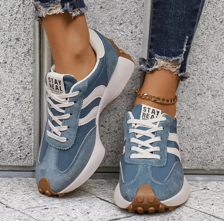 Comfortable women's walking shoes, lightweight design & wide toe box.