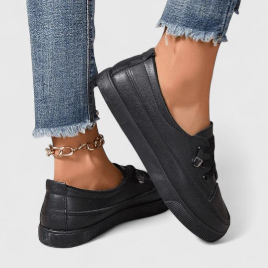 Comfortable women's casual sneakers. Lightweight orthopedic design for breathable support & arch comfort on walks.