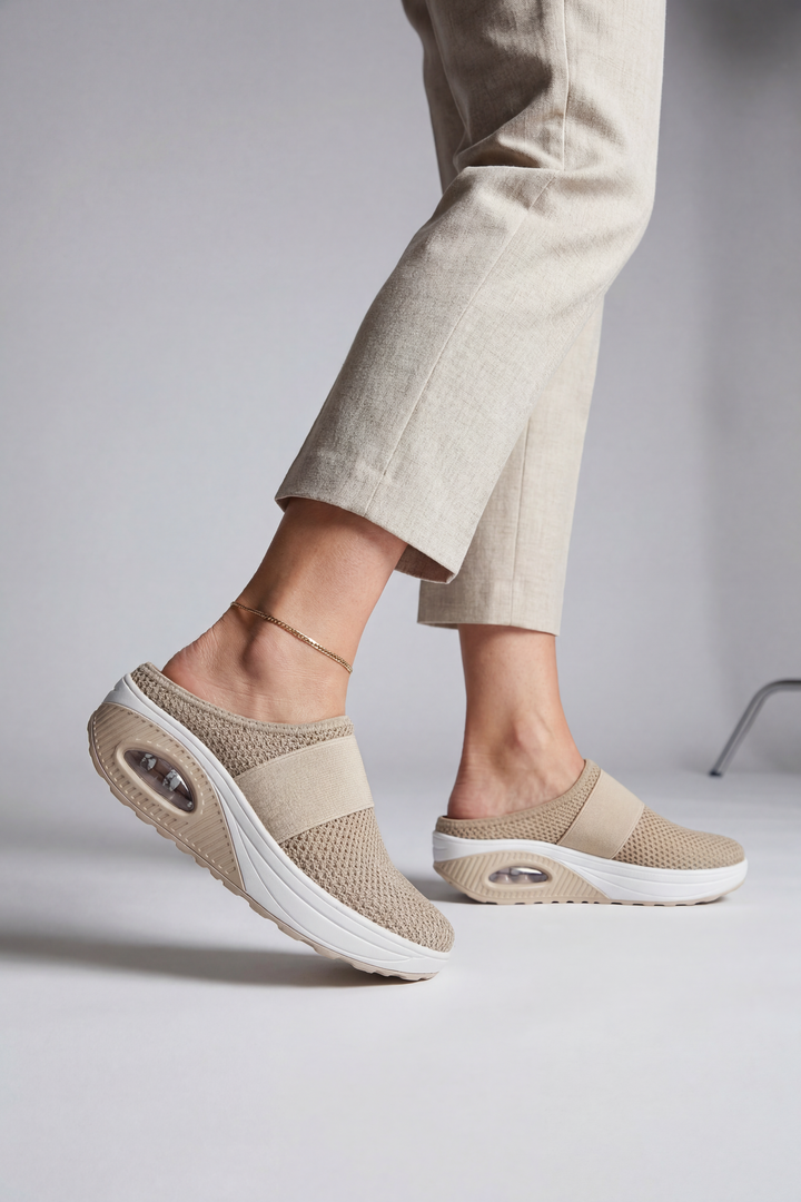 Breathable women's slip-on mules, perfect lightweight summer shoes for casual comfort.