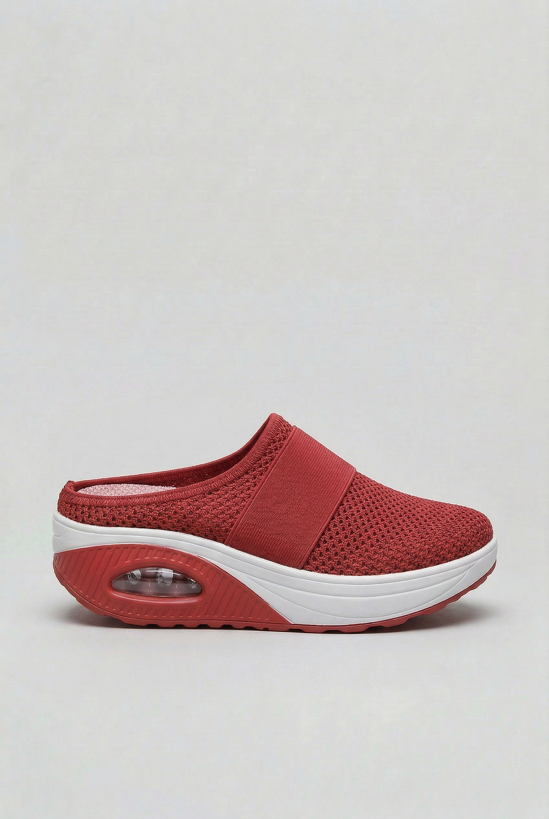 Lightweight women's slip-on mules for summer, featuring breathable design and air cushion comfort.