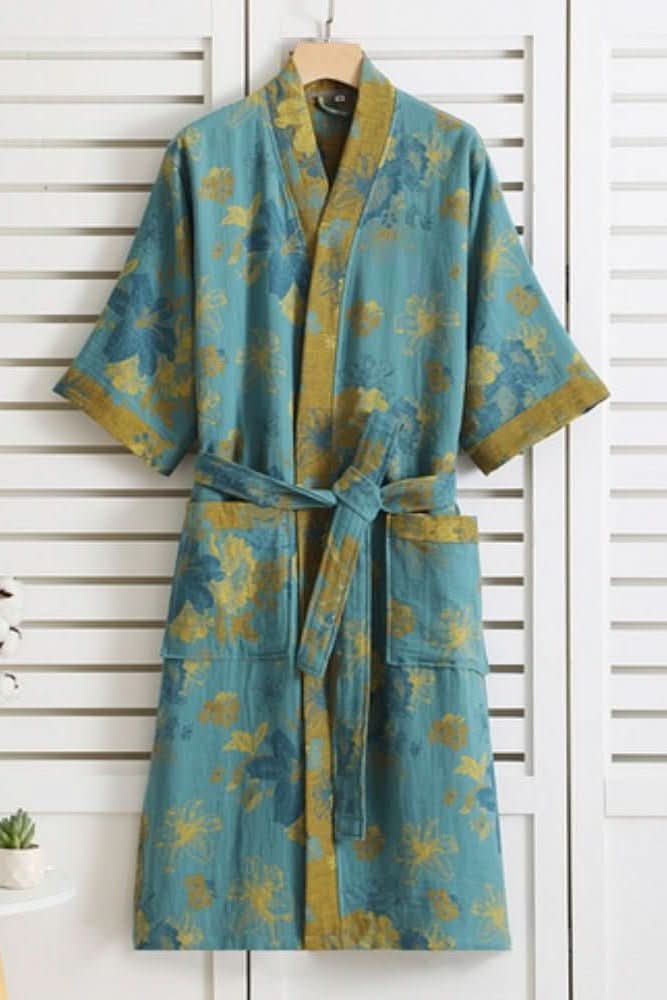 Women's soft lightweight bathrobe. Comfortable lounging robe, perfect for home wear & post-bath relaxation.