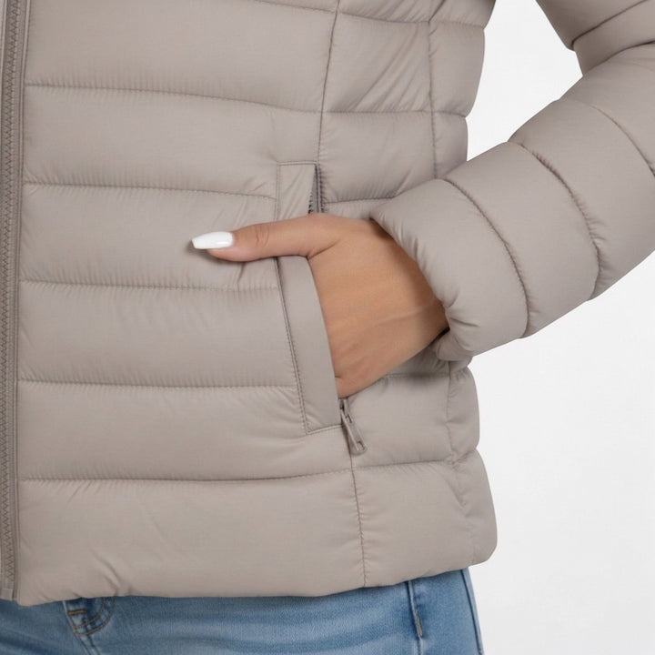 Comfortable casual women's stand collar jacket, ideal for daily wear and fashion.