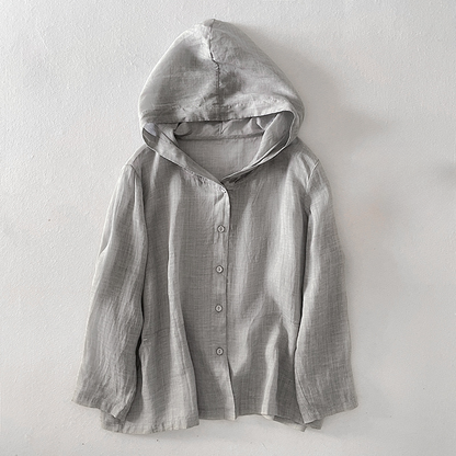 Versatile women's lightweight summer top. Breathable relaxed fit hoodie, great for layering, casual wear & comfortable everyday.