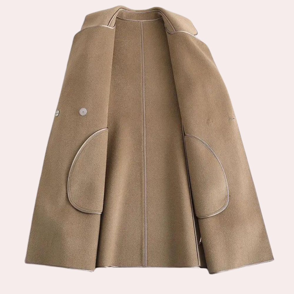 Elegant women's fall trench coat, lightweight fabric. A chic, classic outerwear choice for versatile style.