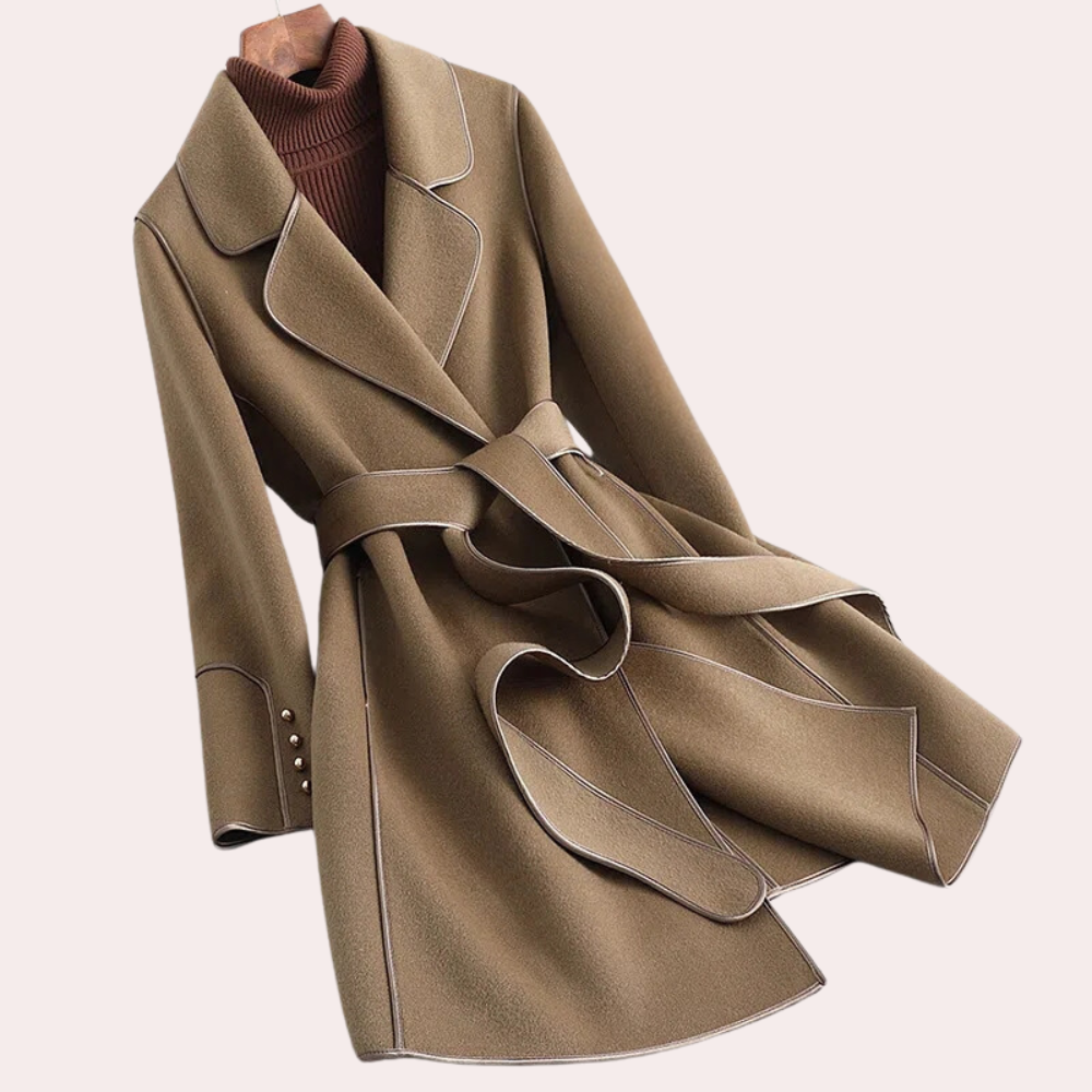Stylish women's lightweight trench coat, perfect for layering casual or evening outfits in spring & fall.