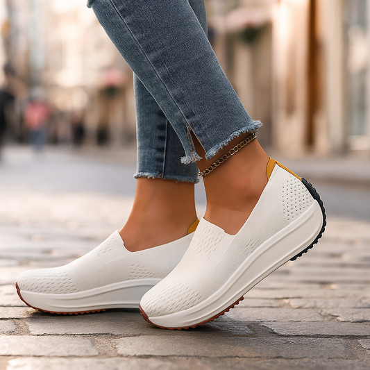 Women's Liora Flex walking shoes: ultimate comfort, breathable knit, slip-on design for daily wear.