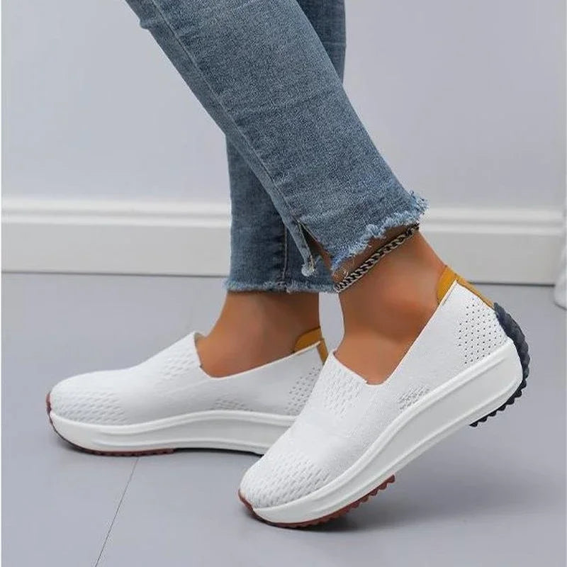Lightweight Liora Flex women's walking shoes; comfortable, breathable, and easy slip-on for daily activities.