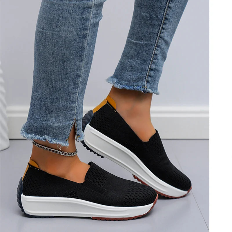 Liora Flex women's walking shoes providing ultimate support and all-day comfort with a breathable knit design.