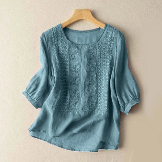 Women's Élira lightweight blouse, perfect for summer fashion & warm weather comfort.