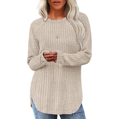 Chic women's Barbara long sleeve loose fit sweater tunic for ultimate comfort and style.