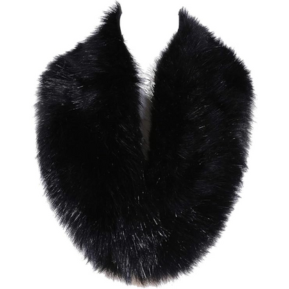 Practical yet elegant faux fur neck warmer. Soft, warm, and a must-have women's winter accessory.