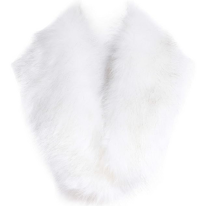 Women's Daisy Luxe Faux Fur Neck Warmer. Soft, warm, and stylish winter scarf, animal-friendly.